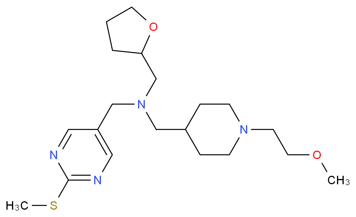1-[1-(2-methoxyethyl)-4-piperidinyl]-N-{[2-(methylthio)-5-pyrimidinyl]methyl}-N-(tetrahydro-2-furanylmethyl)methanamine_Molecular_structure_CAS_)