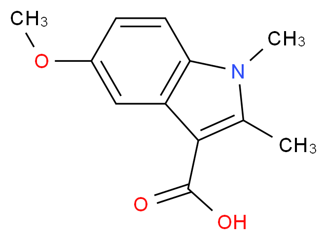 5-Methoxy-1,2-dimethyl-1H-indole-3-carboxylic acid_Molecular_structure_CAS_105909-93-1)