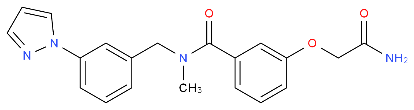 3-(2-amino-2-oxoethoxy)-N-methyl-N-[3-(1H-pyrazol-1-yl)benzyl]benzamide_Molecular_structure_CAS_)
