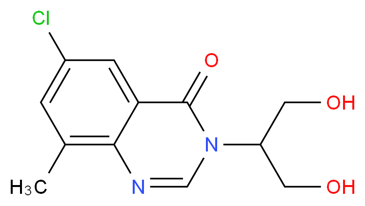 6-chloro-3-[2-hydroxy-1-(hydroxymethyl)ethyl]-8-methylquinazolin-4(3H)-one_Molecular_structure_CAS_)