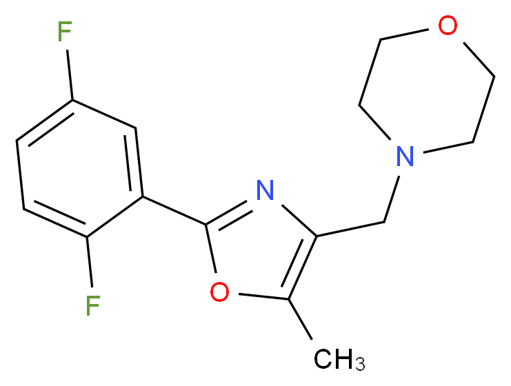 4-{[2-(2,5-difluorophenyl)-5-methyl-1,3-oxazol-4-yl]methyl}morpholine_Molecular_structure_CAS_)