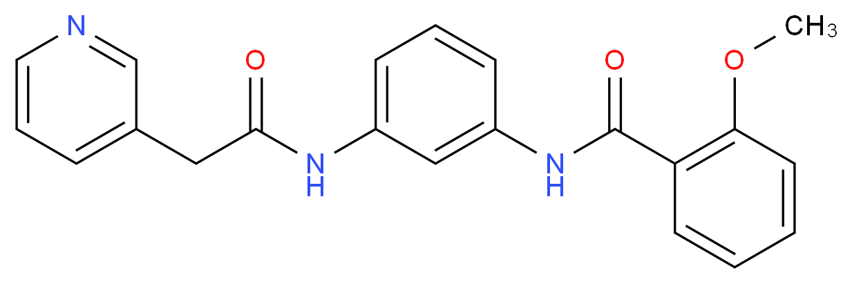 2-methoxy-N-{3-[(pyridin-3-ylacetyl)amino]phenyl}benzamide_Molecular_structure_CAS_)