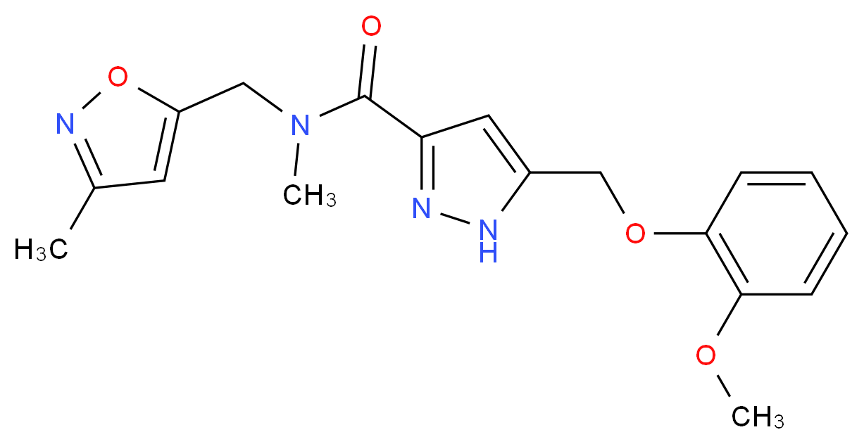 5-[(2-methoxyphenoxy)methyl]-N-methyl-N-[(3-methylisoxazol-5-yl)methyl]-1H-pyrazole-3-carboxamide_Molecular_structure_CAS_)