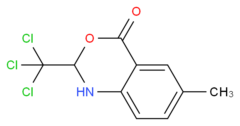 6-methyl-2-(trichloromethyl)-1,4-dihydro-2H-3,1-benzoxazin-4-one_Molecular_structure_CAS_)