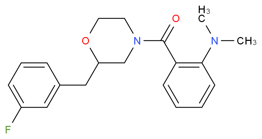 (2-{[2-(3-fluorobenzyl)-4-morpholinyl]carbonyl}phenyl)dimethylamine_Molecular_structure_CAS_)
