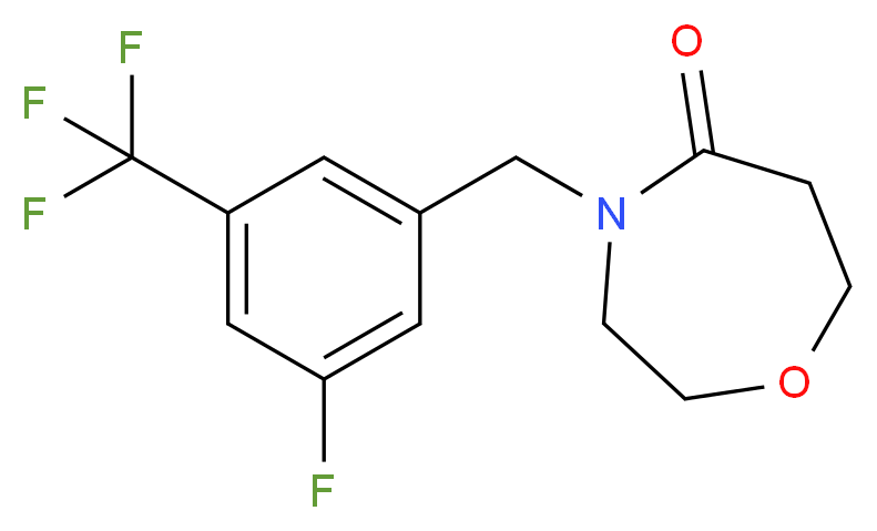 4-[3-fluoro-5-(trifluoromethyl)benzyl]-1,4-oxazepan-5-one_Molecular_structure_CAS_)