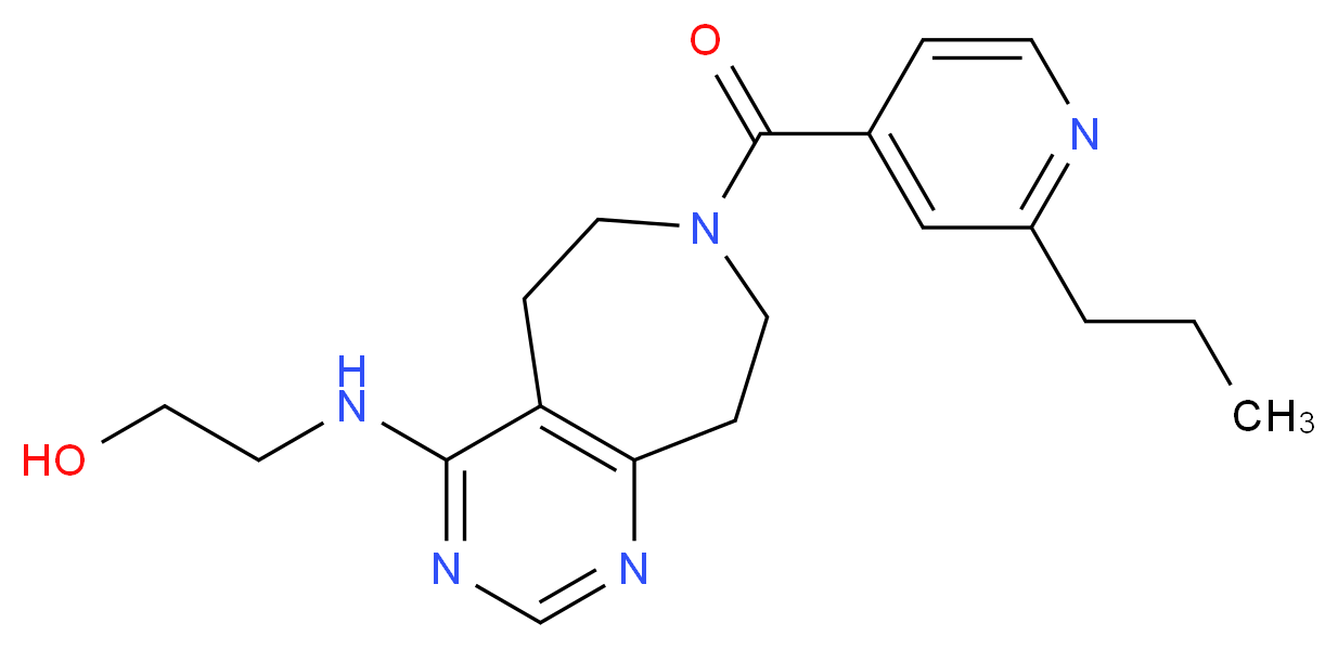 2-{[7-(2-propylisonicotinoyl)-6,7,8,9-tetrahydro-5H-pyrimido[4,5-d]azepin-4-yl]amino}ethanol_Molecular_structure_CAS_)
