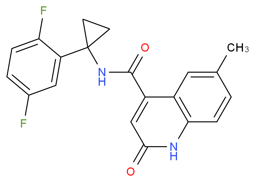 N-[1-(2,5-difluorophenyl)cyclopropyl]-6-methyl-2-oxo-1,2-dihydroquinoline-4-carboxamide_Molecular_structure_CAS_)