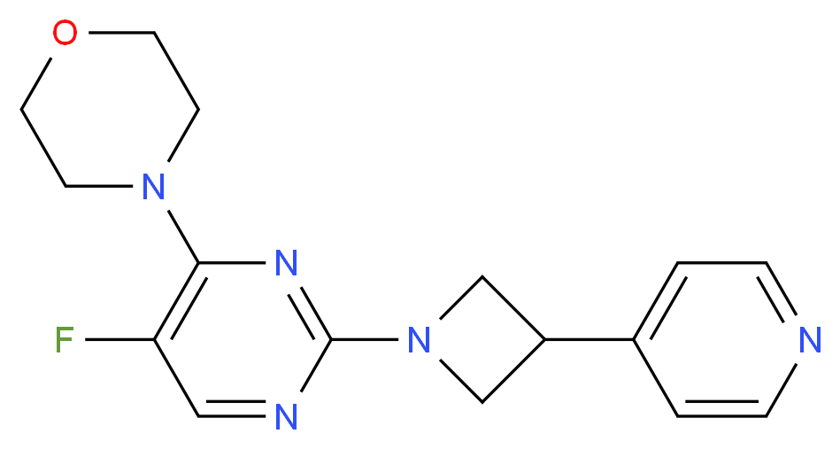 4-{5-fluoro-2-[3-(4-pyridinyl)-1-azetidinyl]-4-pyrimidinyl}morpholine_Molecular_structure_CAS_)