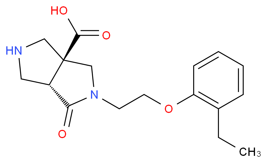 (3aS*,6aS*)-2-[2-(2-ethylphenoxy)ethyl]-1-oxohexahydropyrrolo[3,4-c]pyrrole-3a(1H)-carboxylic acid_Molecular_structure_CAS_)