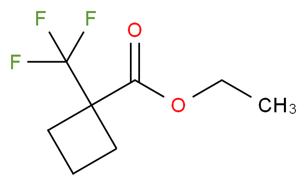 1-(Trifluoromethyl)cyclobutanecarboxylic acid ethyl ester_Molecular_structure_CAS_1040683-08-6)