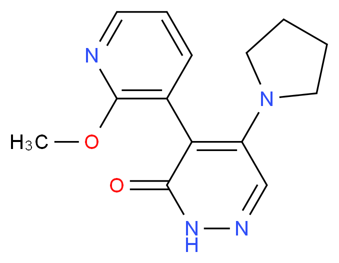 4-(2-methoxypyridin-3-yl)-5-pyrrolidin-1-ylpyridazin-3(2H)-one_Molecular_structure_CAS_)