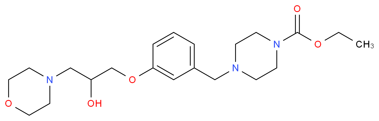 ethyl 4-{3-[2-hydroxy-3-(4-morpholinyl)propoxy]benzyl}-1-piperazinecarboxylate_Molecular_structure_CAS_)