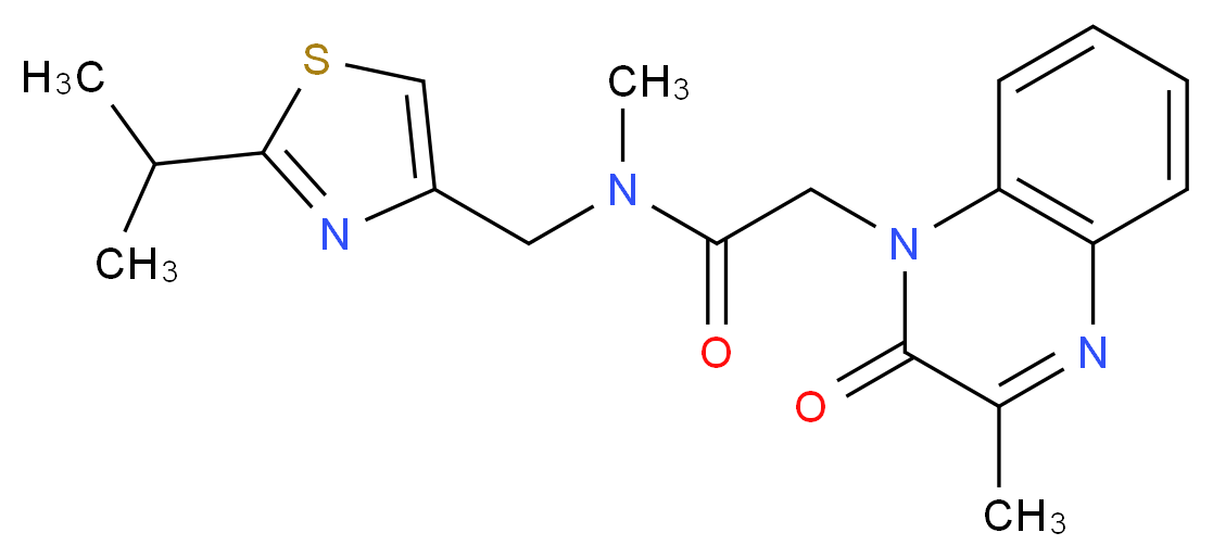 N-[(2-isopropyl-1,3-thiazol-4-yl)methyl]-N-methyl-2-(3-methyl-2-oxoquinoxalin-1(2H)-yl)acetamide_Molecular_structure_CAS_)