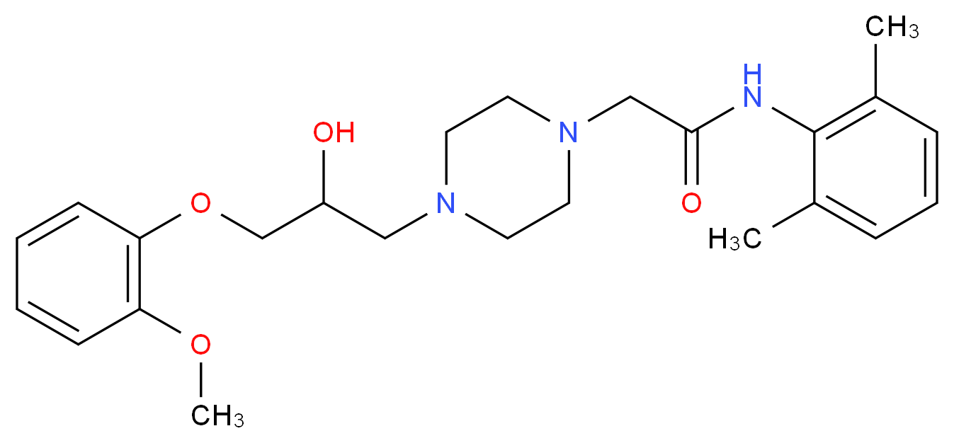 N-(2,6-Dimethylphenyl)-2-(4-(2-hydroxy-3-(2-methoxy-phenoxy)propyl)piperazin-1-yl)acetamide_Molecular_structure_CAS_95635-55-5)