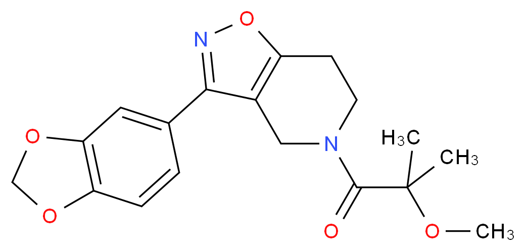 3-(1,3-benzodioxol-5-yl)-5-(2-methoxy-2-methylpropanoyl)-4,5,6,7-tetrahydroisoxazolo[4,5-c]pyridine_Molecular_structure_CAS_)