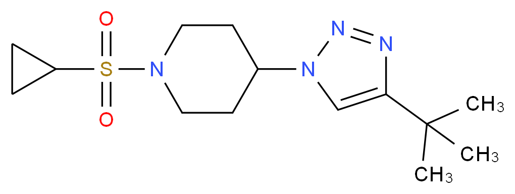 4-(4-tert-butyl-1H-1,2,3-triazol-1-yl)-1-(cyclopropylsulfonyl)piperidine_Molecular_structure_CAS_)