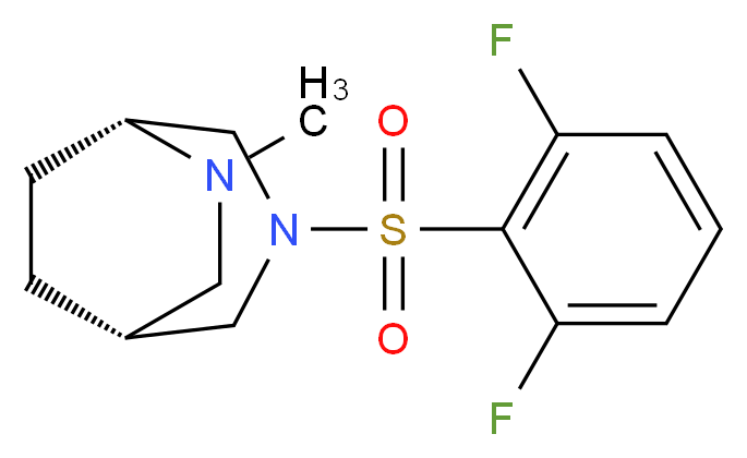 (1R*,5R*)-3-[(2,6-difluorophenyl)sulfonyl]-6-methyl-3,6-diazabicyclo[3.2.2]nonane_Molecular_structure_CAS_)