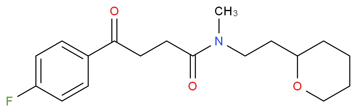 4-(4-fluorophenyl)-N-methyl-4-oxo-N-[2-(tetrahydro-2H-pyran-2-yl)ethyl]butanamide_Molecular_structure_CAS_)
