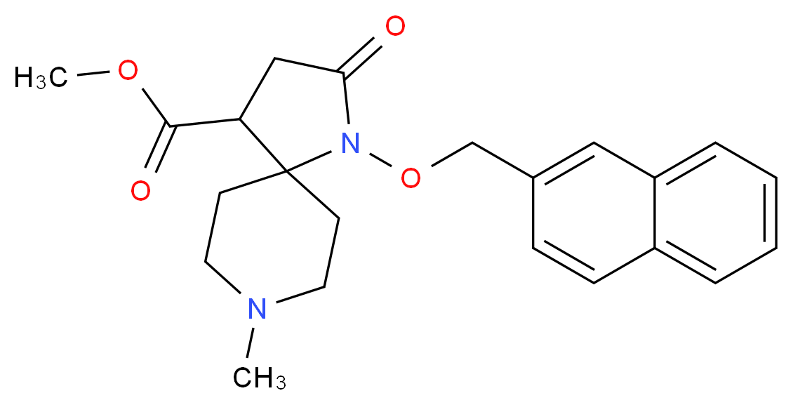 methyl 8-methyl-1-(2-naphthylmethoxy)-2-oxo-1,8-diazaspiro[4.5]decane-4-carboxylate_Molecular_structure_CAS_)