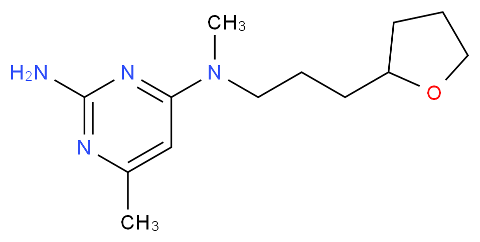 N~4~,6-dimethyl-N~4~-[3-(tetrahydro-2-furanyl)propyl]-2,4-pyrimidinediamine_Molecular_structure_CAS_)