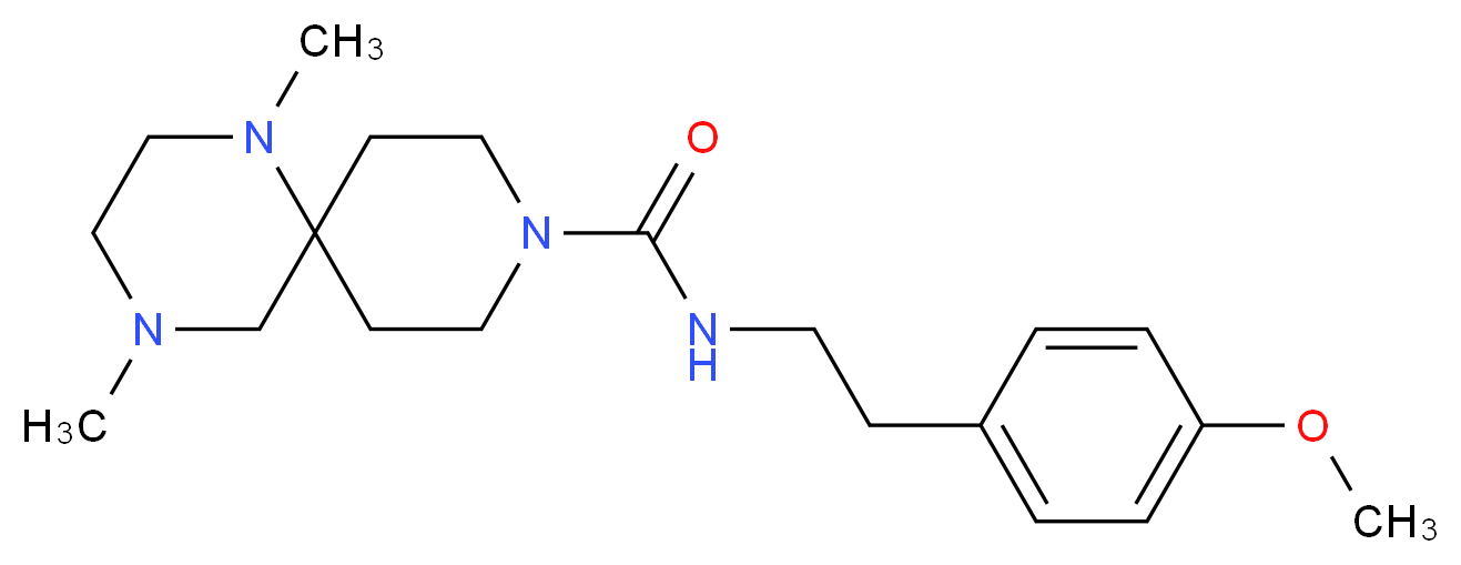 N-[2-(4-methoxyphenyl)ethyl]-1,4-dimethyl-1,4,9-triazaspiro[5.5]undecane-9-carboxamide_Molecular_structure_CAS_)