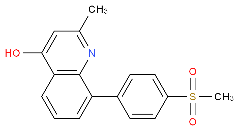 2-methyl-8-[4-(methylsulfonyl)phenyl]quinolin-4-ol_Molecular_structure_CAS_)