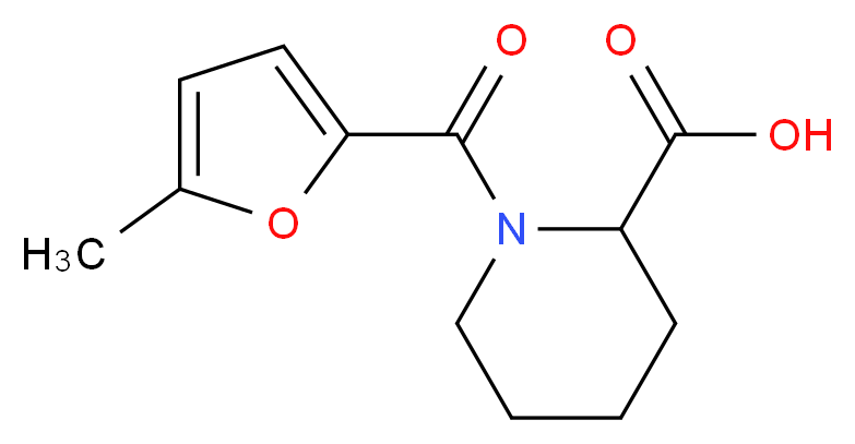 1-(5-Methyl-furan-2-carbonyl)-piperidine-2-carboxylic acid_Molecular_structure_CAS_427882-96-0)