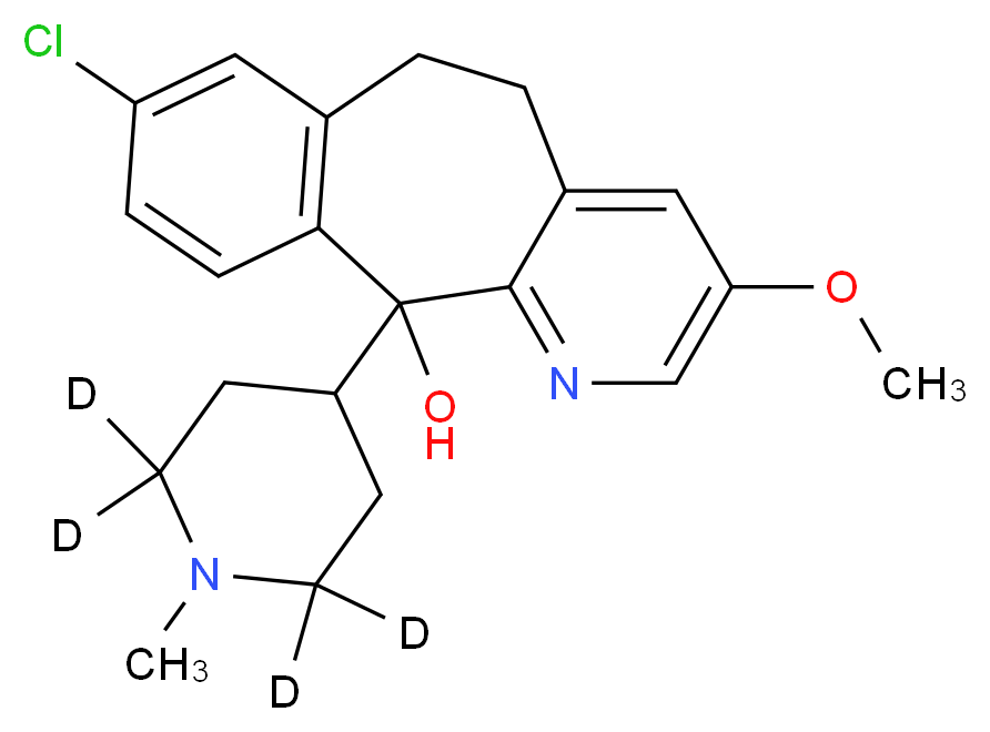 8-Chloro-3-methoxy-11-(1-methyl-4-piperidinyl)-6,11-dihydro-5H-benzo[5,6]-cyclohepta[1,2-b]pyridin-11-ol-d4_Molecular_structure_CAS_1189492-69-0)