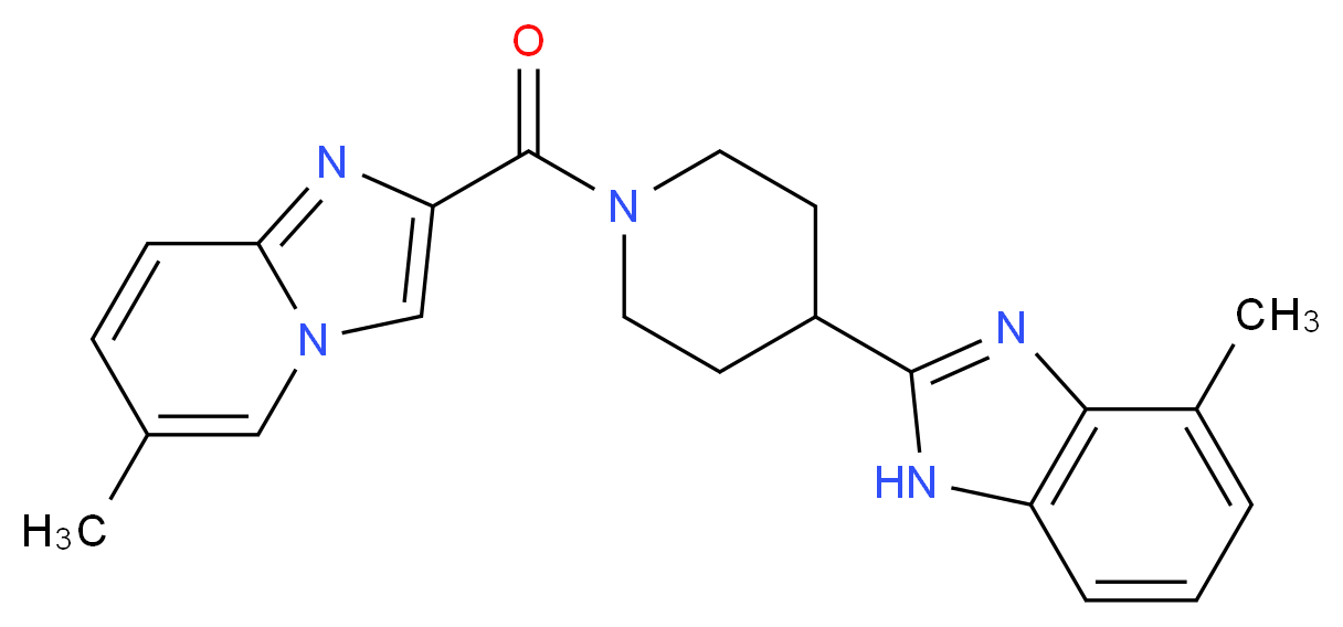 4-methyl-2-{1-[(6-methylimidazo[1,2-a]pyridin-2-yl)carbonyl]-4-piperidinyl}-1H-benzimidazole_Molecular_structure_CAS_)