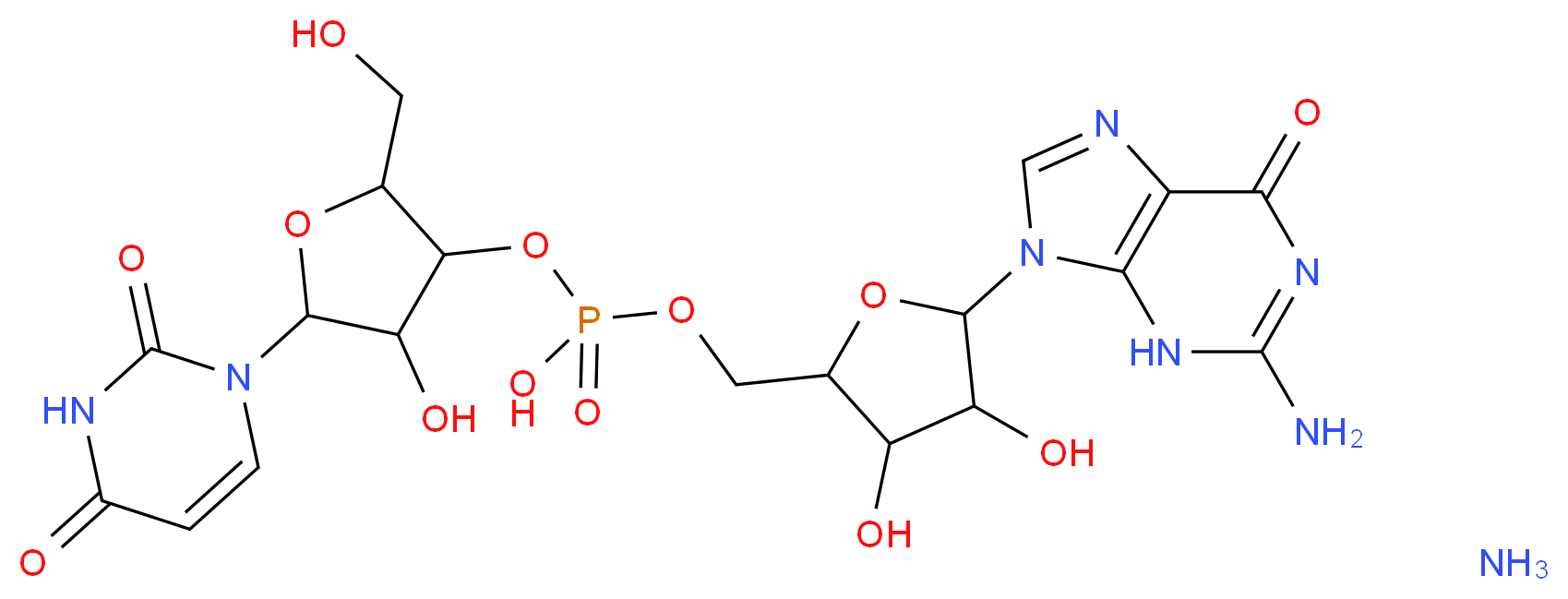 Uridylyl(3′→5′)guanosine ammonium salt_Molecular_structure_CAS_108320-85-0)