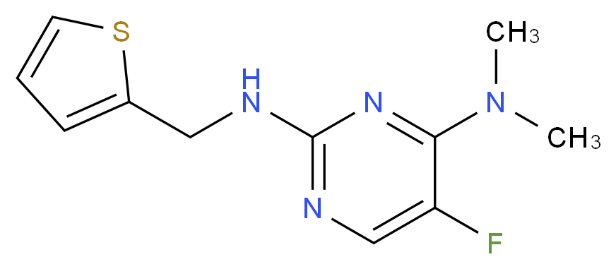 5-fluoro-N~4~,N~4~-dimethyl-N~2~-(2-thienylmethyl)pyrimidine-2,4-diamine_Molecular_structure_CAS_)
