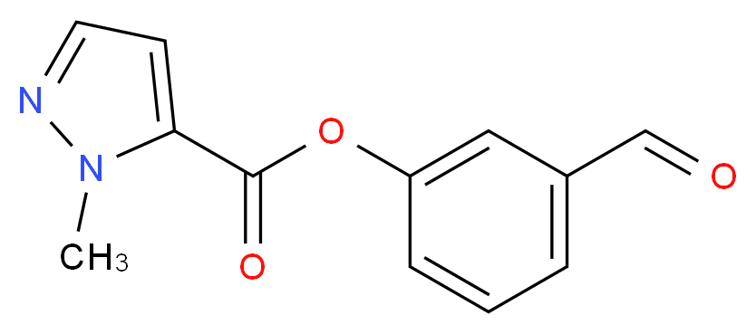 3-formylphenyl 1-methyl-1H-pyrazole-5-carboxylate_Molecular_structure_CAS_)