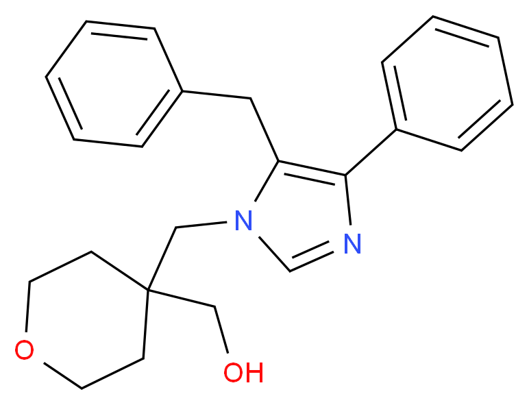 {4-[(5-benzyl-4-phenyl-1H-imidazol-1-yl)methyl]tetrahydro-2H-pyran-4-yl}methanol_Molecular_structure_CAS_)