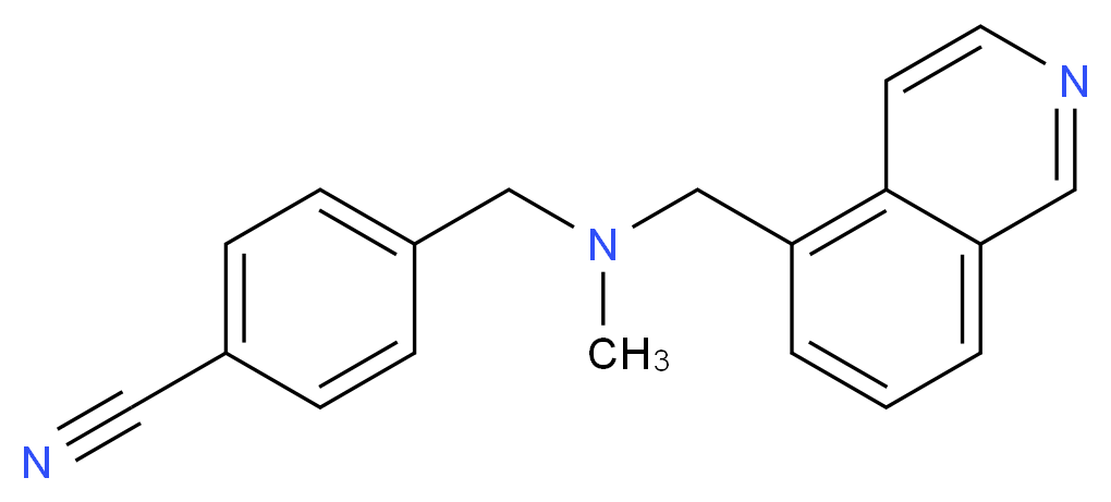 4-{[(isoquinolin-5-ylmethyl)(methyl)amino]methyl}benzonitrile_Molecular_structure_CAS_)