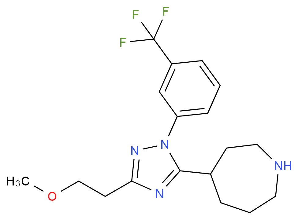 4-{3-(2-methoxyethyl)-1-[3-(trifluoromethyl)phenyl]-1H-1,2,4-triazol-5-yl}azepane_Molecular_structure_CAS_)