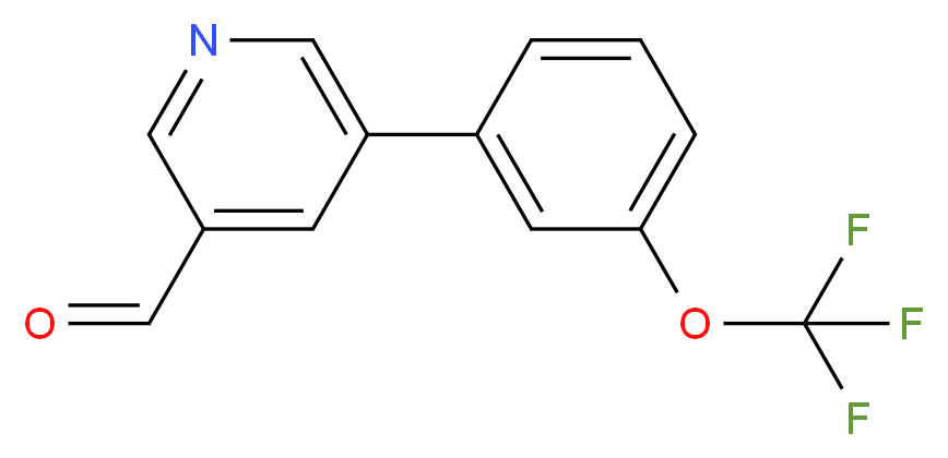 5-[3-(TRIFLUOROMETHOXY)PHENYL]PYRIDINE-3-CARBALDEHYDE_Molecular_structure_CAS_)