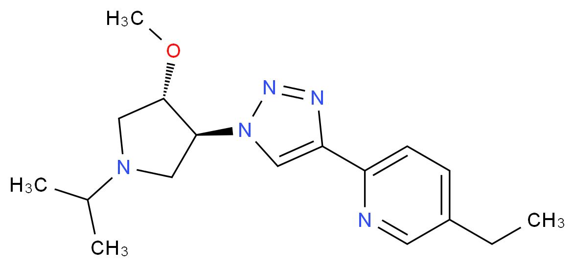 5-ethyl-2-{1-[(3S*,4S*)-1-isopropyl-4-methoxypyrrolidin-3-yl]-1H-1,2,3-triazol-4-yl}pyridine_Molecular_structure_CAS_)