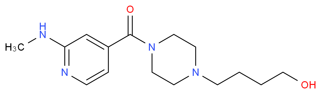 4-{4-[2-(methylamino)isonicotinoyl]-1-piperazinyl}-1-butanol_Molecular_structure_CAS_)