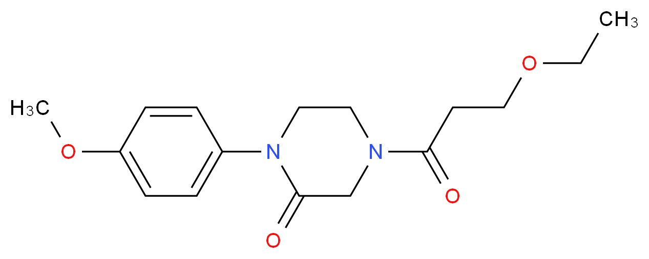 4-(3-ethoxypropanoyl)-1-(4-methoxyphenyl)-2-piperazinone_Molecular_structure_CAS_)