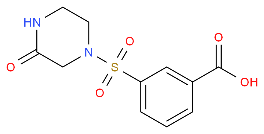 3-[(3-oxopiperazin-1-yl)sulfonyl]benzoic acid_Molecular_structure_CAS_)