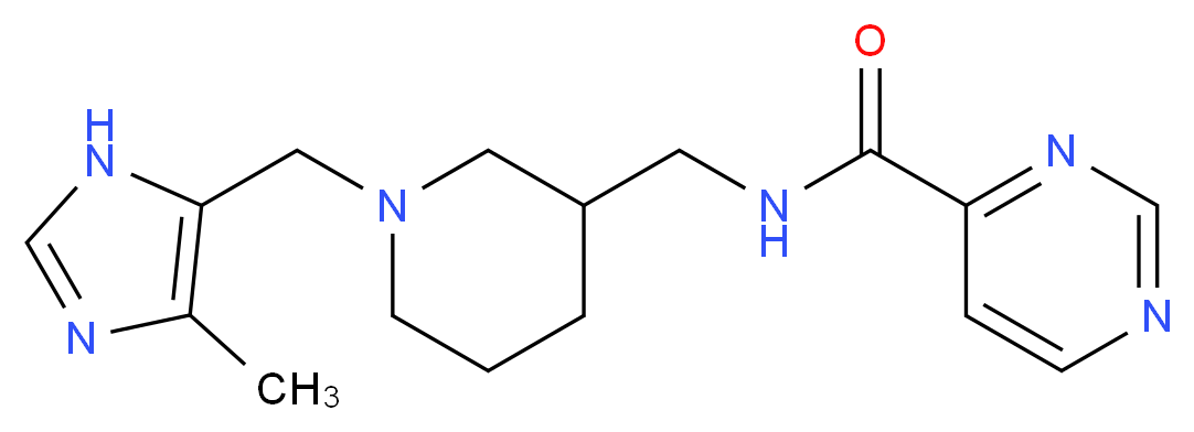 N-({1-[(4-methyl-1H-imidazol-5-yl)methyl]piperidin-3-yl}methyl)pyrimidine-4-carboxamide_Molecular_structure_CAS_)