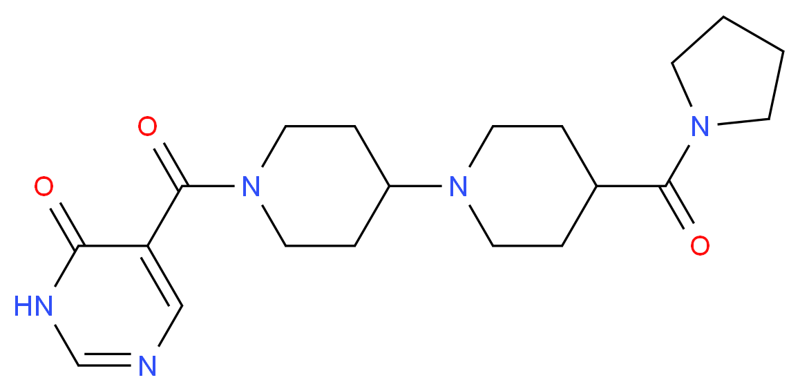 5-{[4-(pyrrolidin-1-ylcarbonyl)-1,4'-bipiperidin-1'-yl]carbonyl}pyrimidin-4(3H)-one_Molecular_structure_CAS_)