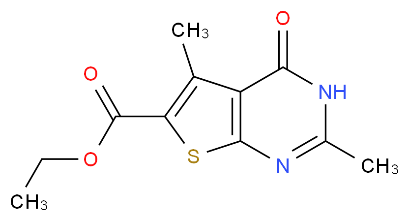 Ethyl 2,5-dimethyl-4-oxo-3,4-dihydrothieno-[2,3-d]pyrimidine-6-carboxylate_Molecular_structure_CAS_)