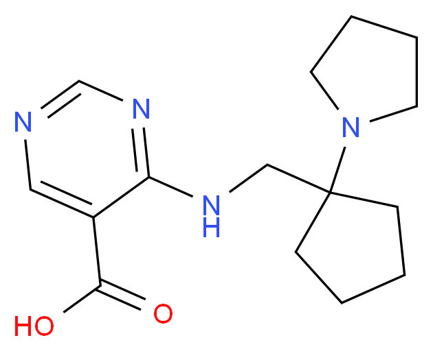 4-{[(1-pyrrolidin-1-ylcyclopentyl)methyl]amino}pyrimidine-5-carboxylic acid_Molecular_structure_CAS_)