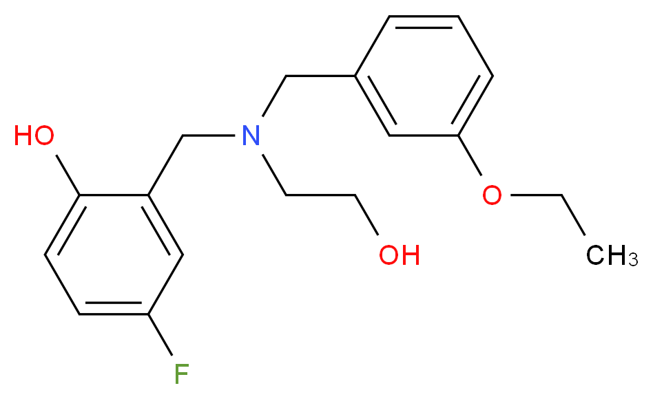 2-{[(3-ethoxybenzyl)(2-hydroxyethyl)amino]methyl}-4-fluorophenol_Molecular_structure_CAS_)