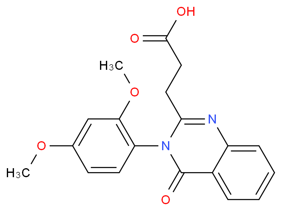 3-[3-(2,4-Dimethoxy-phenyl)-4-oxo-3,4-dihydro-quinazolin-2-yl]-propionic acid_Molecular_structure_CAS_)