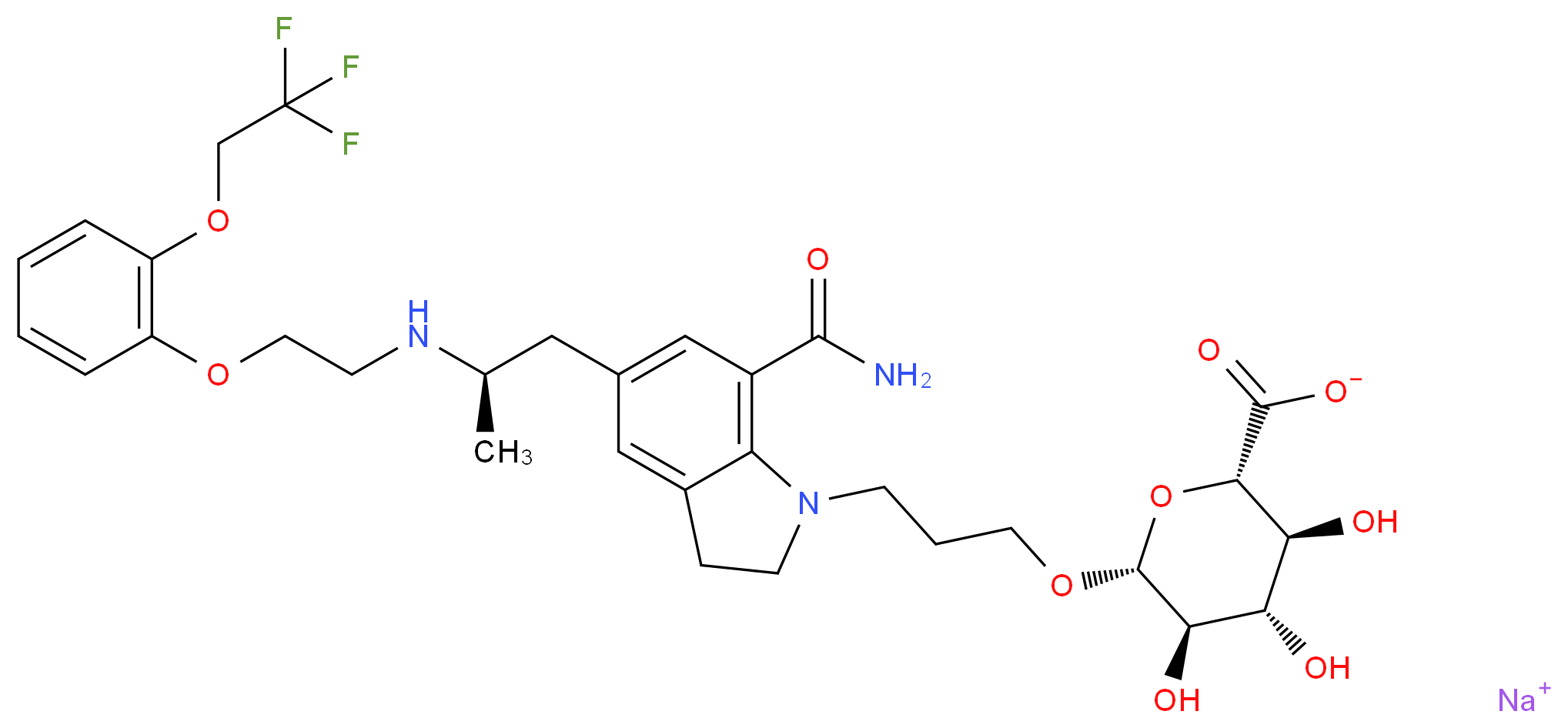 Silodosin β-D-Glucuronide Sodium Salt_Molecular_structure_CAS_879292-24-7)