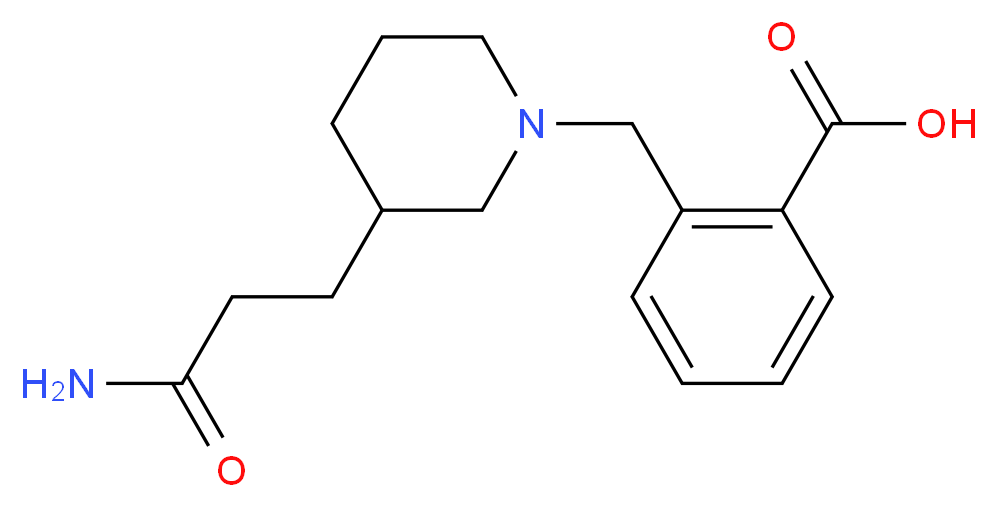 2-{[3-(3-amino-3-oxopropyl)piperidin-1-yl]methyl}benzoic acid_Molecular_structure_CAS_)