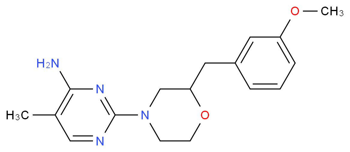 2-[2-(3-methoxybenzyl)-4-morpholinyl]-5-methyl-4-pyrimidinamine_Molecular_structure_CAS_)